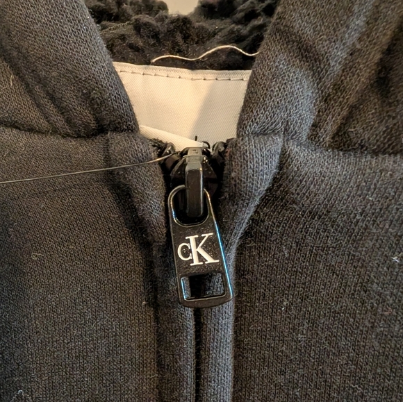 NWT Calvin Klein Kids Black Zip-Up Hoodie - Picture 3 of 13